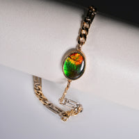 10k Ammolite Triplet Bracelet #1534