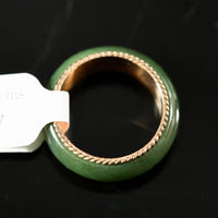 Sz5 14k Polar Jade Ring #2502-22