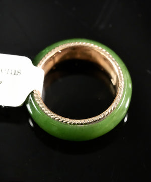 Sz 5 14k Polar Jade Ring #2502-24