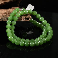 8mm Siberian Jade Beaded Necklace #2504