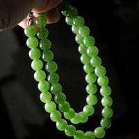 8mm Siberian Jade Beaded Necklace #2504