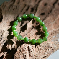 6" Polar Jade Grade Beaded Bracelet #2496