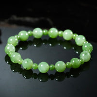 6" Polar Jade Grade Beaded Bracelet #2496