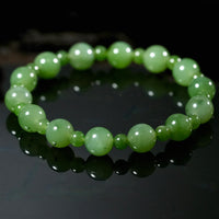 6" Polar Jade Grade Beaded Bracelet #2496