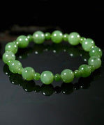 6" Polar Jade Grade Beaded Bracelet #2496