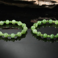 6" Polar Jade Grade Beaded Bracelet #2496