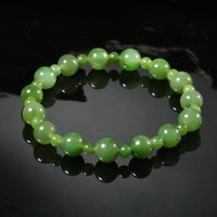 6" Polar Jade Grade Beaded Bracelet #2496