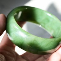 Wide Band Siberian Jade Bangle 62mm #2539