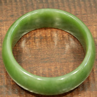 Wide Band Siberian Jade Bangle 62mm #2539