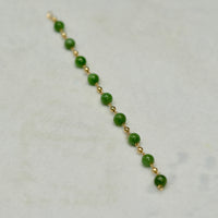 14k 8mm Chatoyant Jade Starry Beaded Bracelet #2421-2