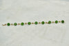 14k 8mm Chatoyant Jade Starry Beaded Bracelet #2421-2