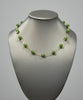 18k 8mm Chatoyant Jade Starry Necklace #2563