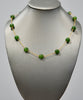 18k 10mm Siberian Jade Starry Necklace #2529