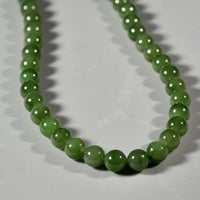 10mm Siberian Jade Beaded Necklace #2531