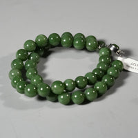 10mm Canadian Jade Beaded Necklace #2534