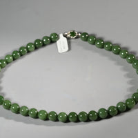 10mm Canadian Jade Beaded Necklace #2534