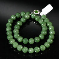 10mm Canadian Jade Beaded Necklace #2534