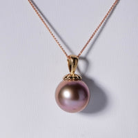 14K EDISON PURPLE PEARL PENDANT#1930