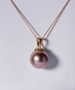 14K EDISON PURPLE PEARL PENDANT#1930