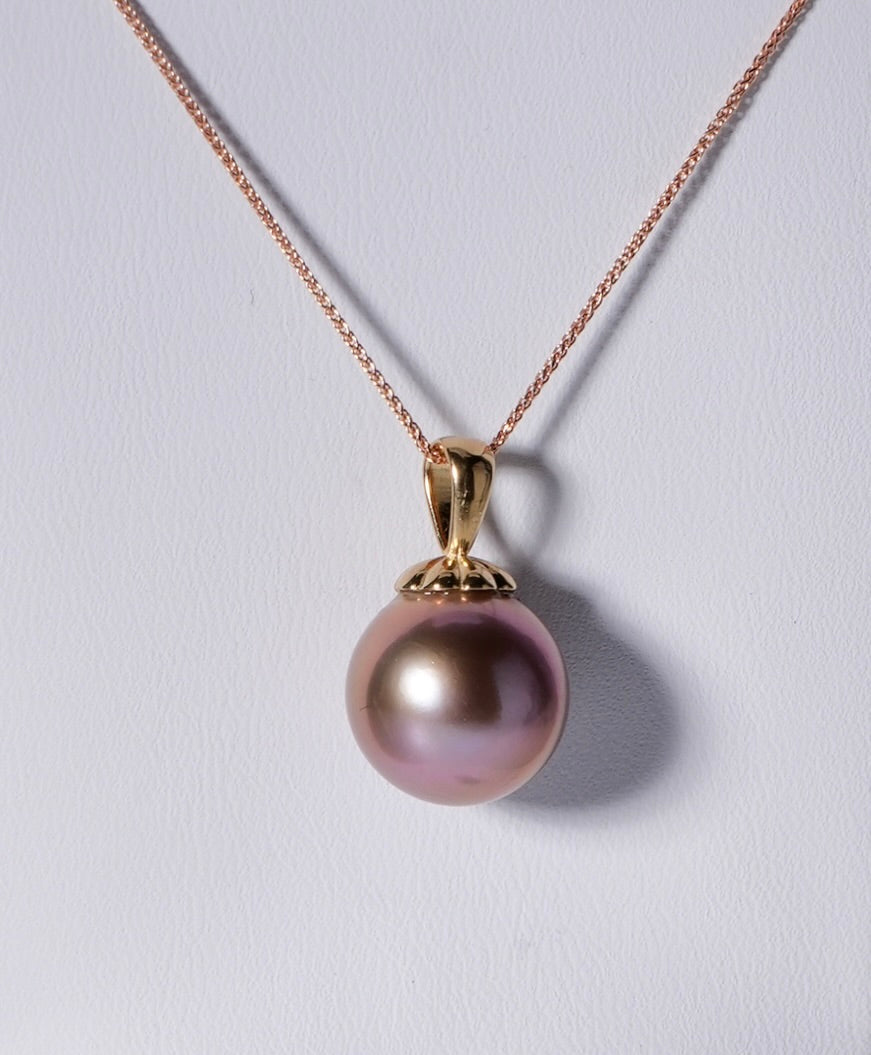 14K Edison Purple Pearl Pendent#1930
