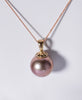 14K EDISON PURPLE PEARL PENDANT#1930