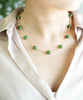 18k 8mm Chatoyant Jade Starry Necklace #2563