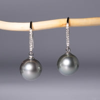 14k Tahitian Saltwater Pearl Earrings #1614