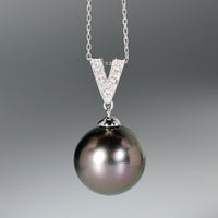 Tahitian Saltwater Cultured Pearl Pendant #1654