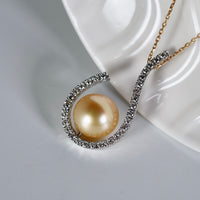 9.5MM SOUTH SEA GOLD PEARL PENDANT #1530