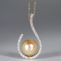 9.5MM SOUTH SEA GOLD PEARL PENDANT #1530