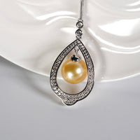 CULTURED SOUTH SEA GOLD PEARL PENDANT #1656