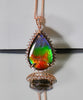 18k Waterdrop Ammolite Pendant #1972