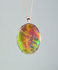 18k Oval Ammolite Pendant #1974