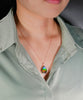 18k Waterdrop Ammolite Pendant #1972