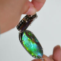 Long Oval Ammolite Pendant #1977