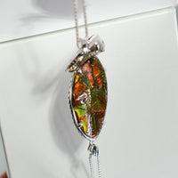 Freeform Ammolite Pendant #1981