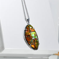 Freeform Ammolite Pendant #1981