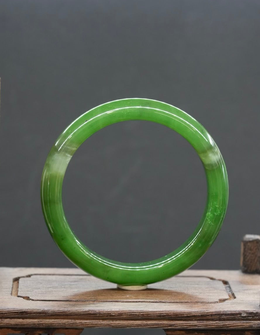 Authentic Canadian Polar Jade Bangle Natural Jade Bracelet A Grade 58.50mm | #5047