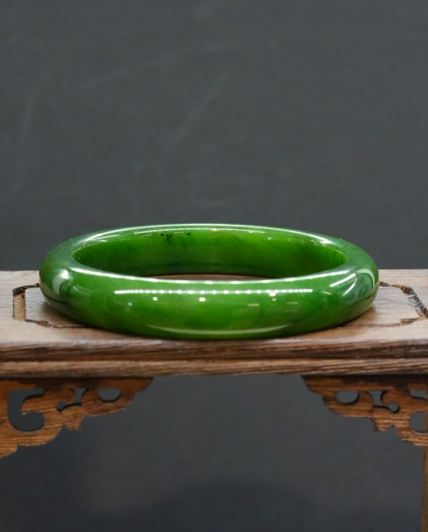 Authentic Canadian Polar Jade Bangle Natural Jade Bracelet AA Grade 58.60mm | #5051