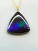 Authentic Alberta Ammolite Pendant Necklace– 14K Gold Filled, Grade A+ Violet Purple Fire Spectrum|#3263