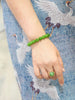 Natural Canadian Polar Nephrite Jade Beaded Bracelet - 10mm Imperial Green AAA+|#5064