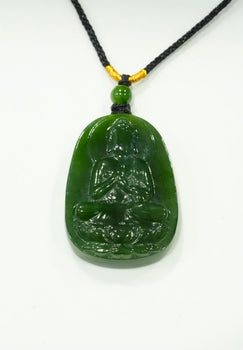 Canadian Polar Jade Formless Buddha Pendant AAA Natural Jade 39mm|#5072