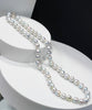 Japanese Baroque Akoya Saltwater Cultured Pearl Necklace (8-11mm) | Statement High Luster Strand 19" | 925 Sterling Silver Clasp | #5070