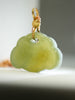 Natural Hetian Nephrite Jade Ruyi Pendant  | Lake Green 14K | #5071