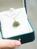 Natural Hetian Nephrite Jade Ruyi Pendant  | Lake Green 14K | #5071