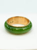 Natural Canadian Polar Jade Band Ring with 14K Solid Gold Bezel Trim – Size 5.5| Certified in Canada | #5082