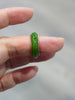 Natural Canadian Polar Jade Band Ring with 14K Solid Gold Bezel Trim – Size 5.5| Certified in Canada | #5082