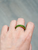 Natural Canadian Polar Jade Band Ring with 14K Solid Gold Bezel Trim – Size 9| Certified in Canada | #5083