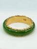 Natural Canadian Polar Jade Band Ring with 14K Solid Gold Bezel Trim – Size 9| Certified in Canada | #5083