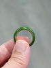Natural Canadian Polar Jade Band Ring with 14K Solid Gold Bezel Trim – Size 5.5| Certified in Canada | #5081